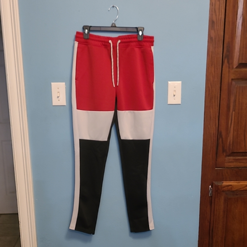 Rue21 Red, White, and Black Joggers
